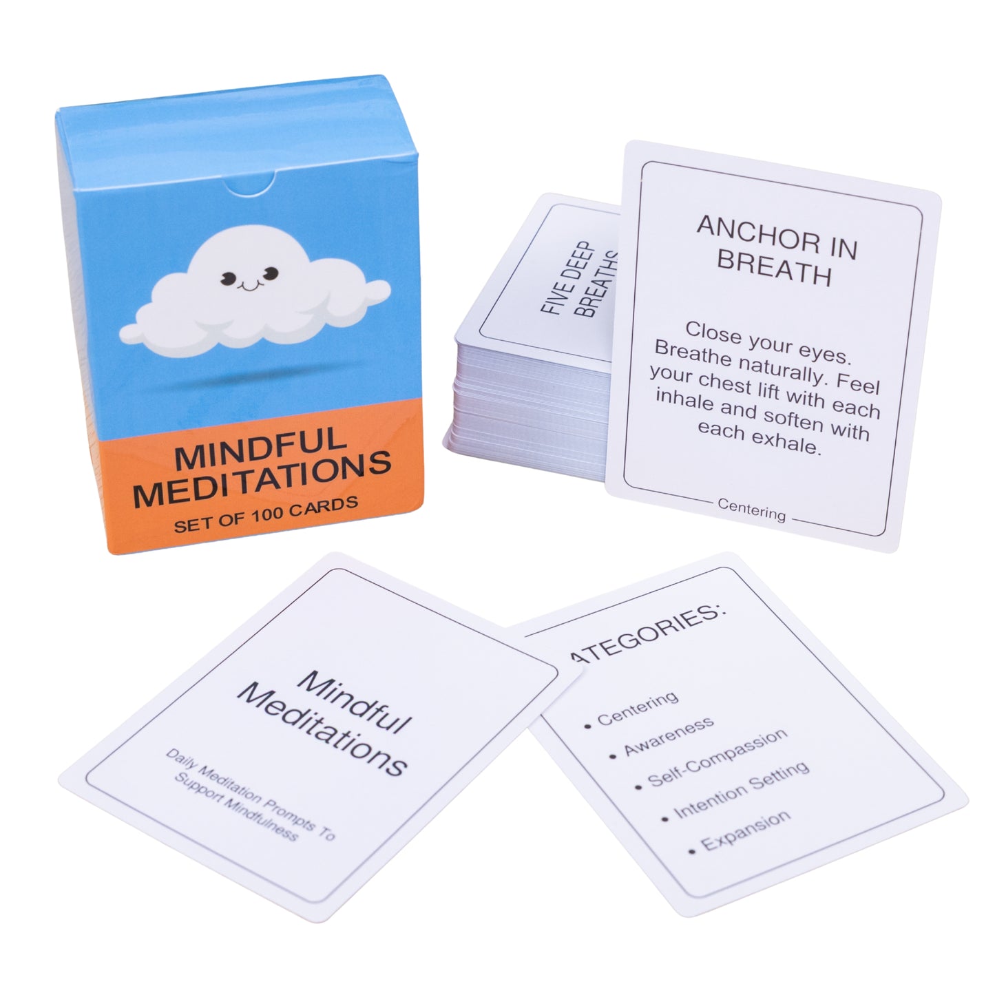 !! COMING SOON !! - BayWel 100 Mindful Meditations Cards – Mindfulness & Meditation Self‑Care Prompts | Desk & Travel Deck for Stress Relief, Focus, Motivation & Well‑Being