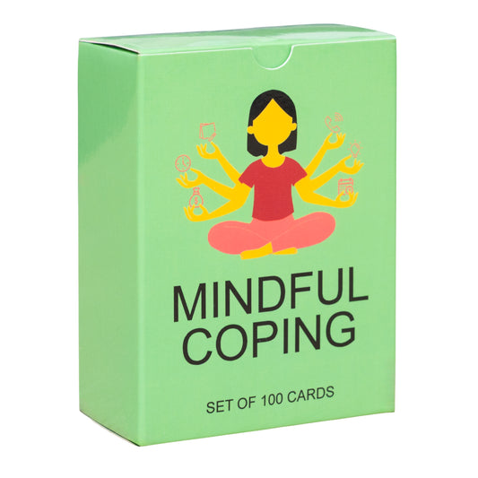100 Mindful Coping Activity Cards – Self-Care & Stress Management Prompts for All Ages | Portable Travel Deck for Mental Wellness, Focus & Stress Relief