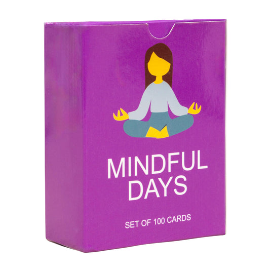 BayWel 100 Daily Mindful Activity Cards – Self-Care & Gratitude Prompts for All Ages | Portable Travel Deck for Mental Wellness, Focus & Stress Relief